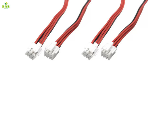 用于智能家居100mm电子线束 2色 0.5mm 间距 6pins 防火板连接线