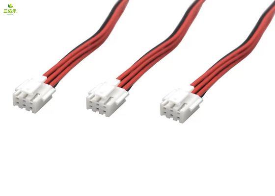 用于智能家居100mm电子线束 2色 0.5mm 间距 6pins 防火板连接线