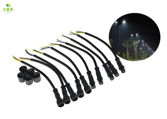 IP67防水线 多针110VAC LED灯连接线带环形连接器防水线