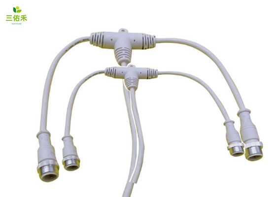 10A防水电缆线 2pins 400mm T型三通防水线 LED连接线束