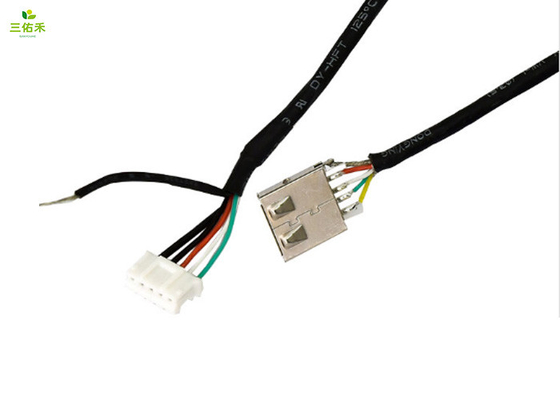 4pins 医疗线束 1.5mm 间距 4连接器 黑色医疗线传输线束 医疗设备线​束