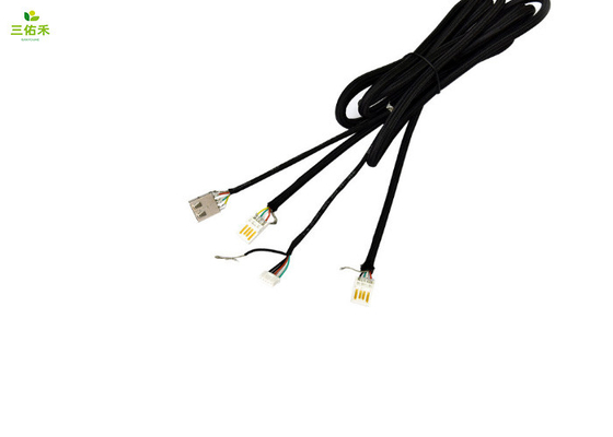 4pins 医疗线束 1.5mm 间距 4连接器 黑色医疗线传输线束 医疗设备线​束
